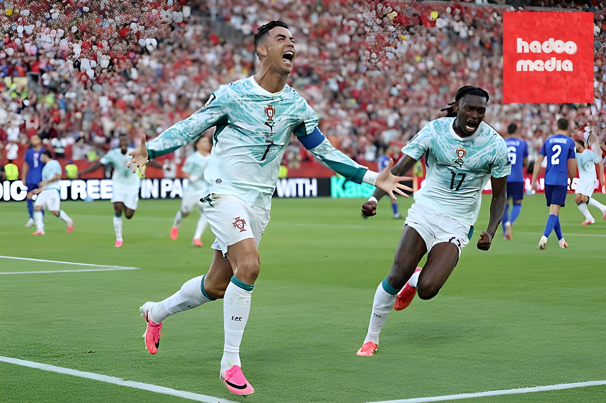 Ronaldo ghi bàn trên chấm 11 mét. Ảnh: Getty Images.