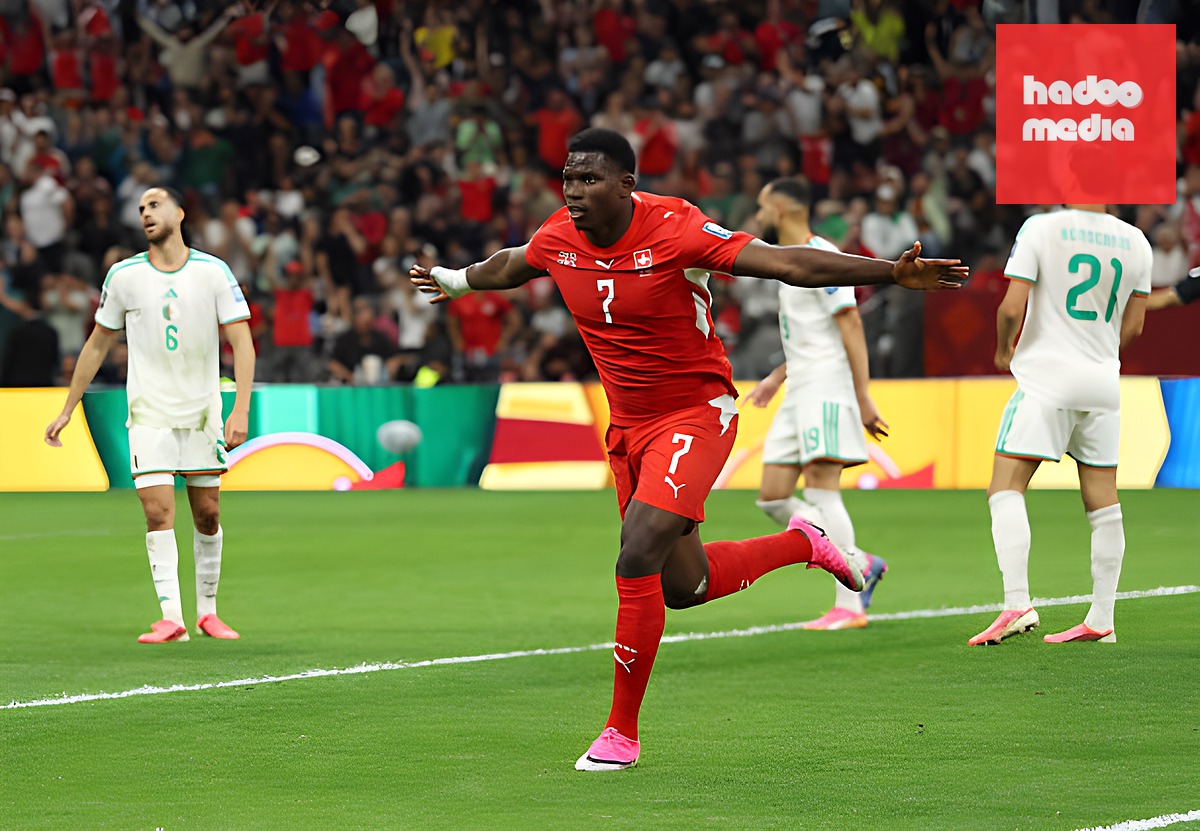 Breel Embolo sớm mở tỷ số ngay phút thứ 10 cho Thụy Sĩ. Ảnh: Getty Images.