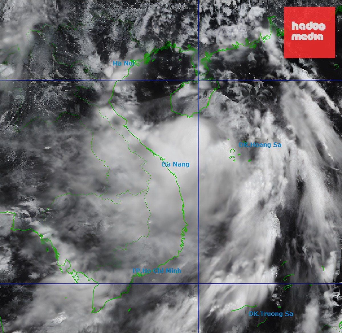 Ảnh vệ tinh bão Maysak lúc 11h ngày 3/7. Ảnh: NCHMF