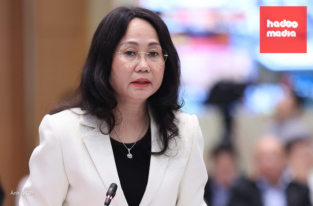 Bộ trưởng Văn hóa Thể thao và Du lịch Lâm Thị Phương Thanh phát biểu tại hội nghị sáng 4/7. Ảnh: Nhật Bắc/VGP