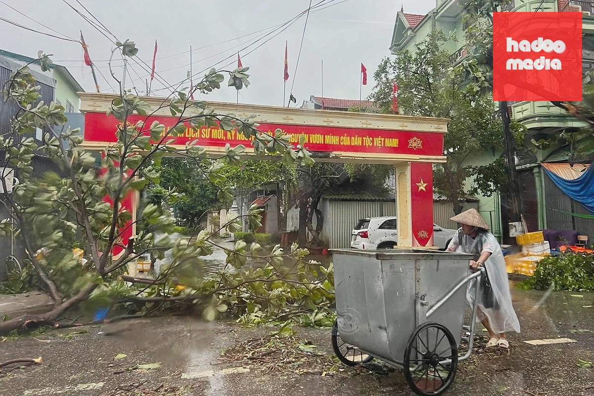 Bão Maysak gây ngập lụt và tốc mái nhà tại Móng Cái