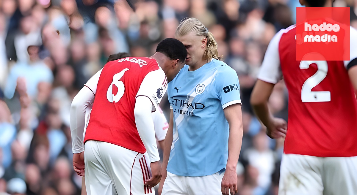 Gabriel Magalhaes và Erling Haaland không lạ gì nhau. Ảnh: Getty Images.