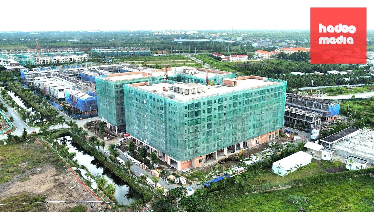 Một chung cư nhà ở xã hội sắp hoàn thiện ở xã Lương Hòa, Tây Ninh - Ảnh: SƠN LÂM