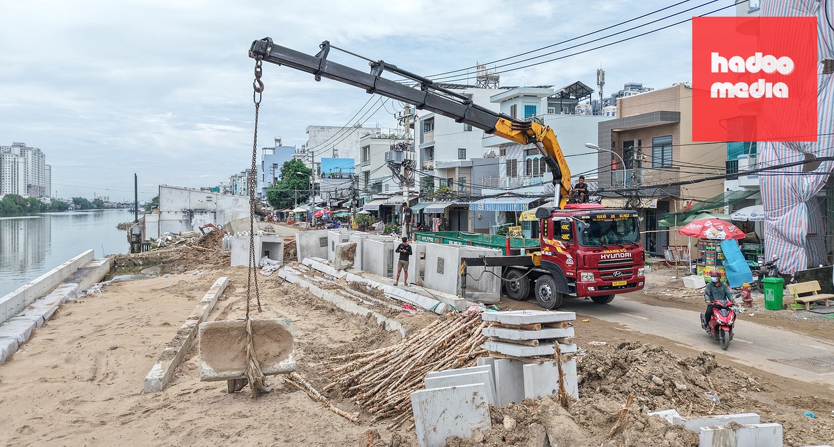 Hiện trạng dự án bờ Bắc kênh Đôi sau gần một năm khởi công - Ảnh 4.