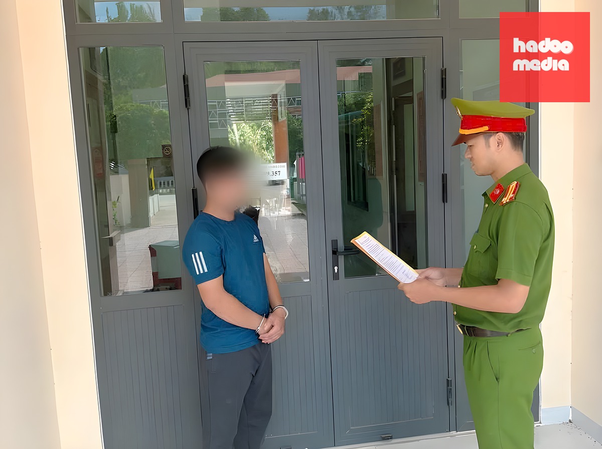 V. bị khởi tố, bắt tạm giam - Ảnh: Công an Quảng Ngãi