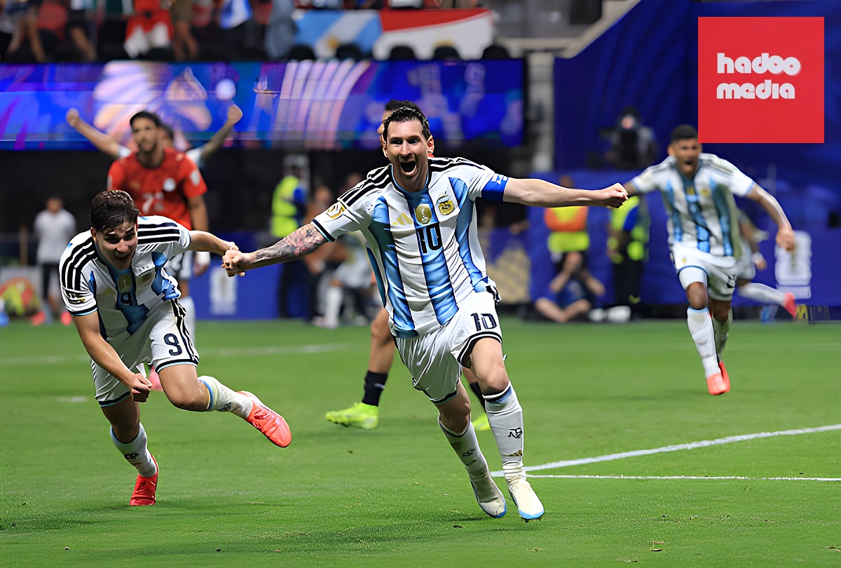 Messi và các đồng đội vừa hoàn tất một cuộc lội ngược dòng ngoạn mục. Ảnh: Getty Images.