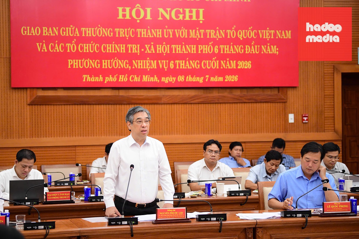 Ủy viên Trung ương Đảng, Phó bí thư Thành ủy, Chủ tịch Ủy ban Mặt trận Tổ quốc Việt Nam TP.HCM Nguyễn Phước Lộc - Ảnh: QUANG ĐỊNH