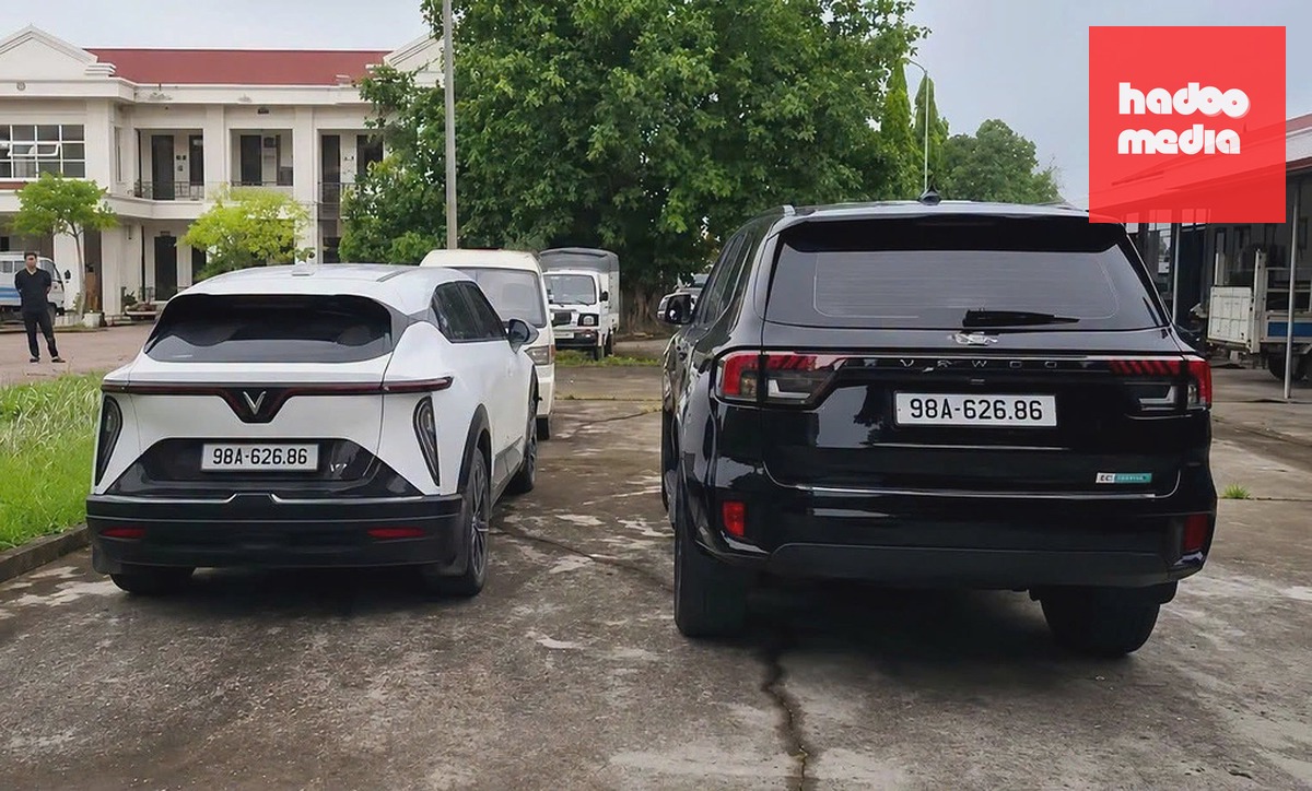 Hai chiếc xe tại cơ quan công an. Ảnh: CACC