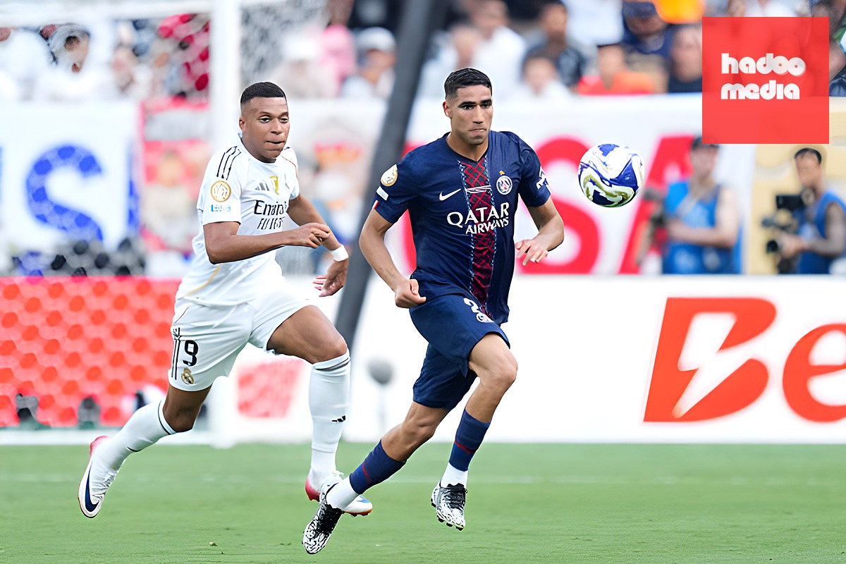 Cuộc đối đầu giữa Mbappe và Hakimi có thể định đoạt trận tứ kết World Cup. Ảnh: Getty Images