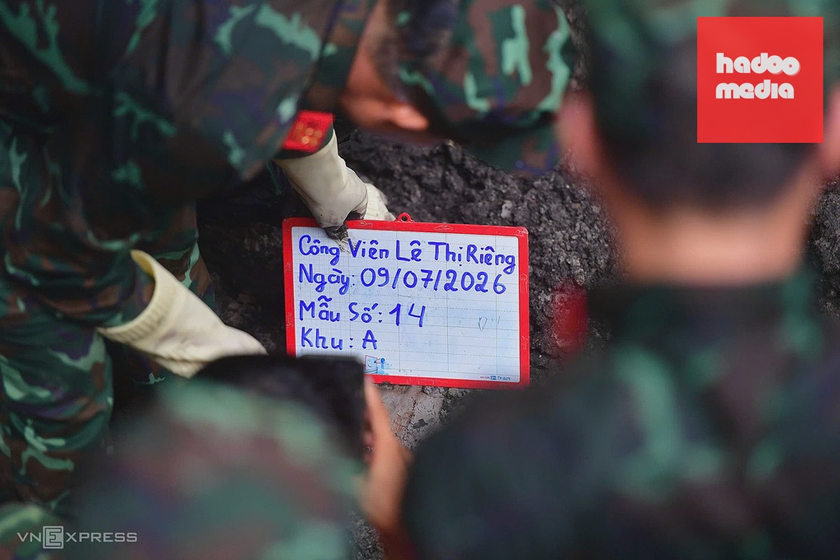 Khu vực quy tập ở công viên Lê Thị Riêng. Ảnh: Thanh Tùng