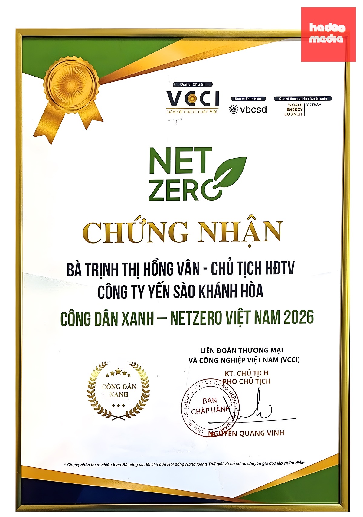 Yến sào khánh hòa vinh danh Doanh nghiệp xanh năm 2026 với những cam kết bảo vệ môi trường - Ảnh 3.
