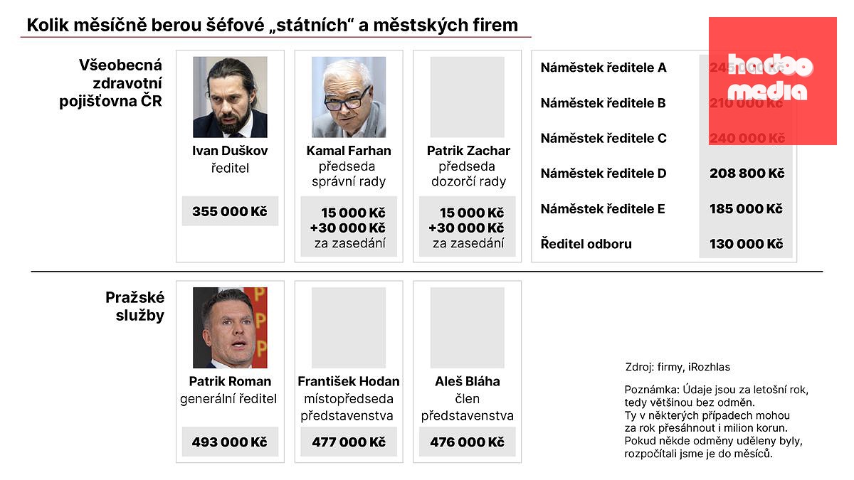 Platy manažerů státních firem