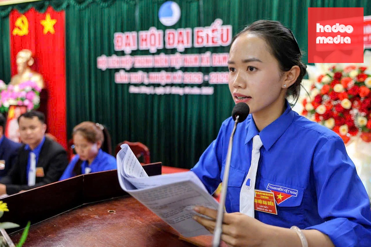 Nguyễn Thị Bảo Nhi tham gia các hoạt động của đoàn thanh niên ở địa phương. Ảnh: Nhân vật cung cấp