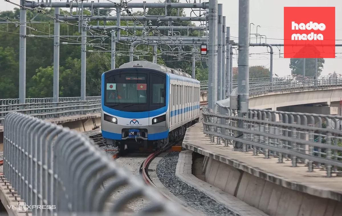 Tàu Metro số 1 - tuyến tàu điện đầu tiên của TP HCM. Ảnh: Quỳnh Trần