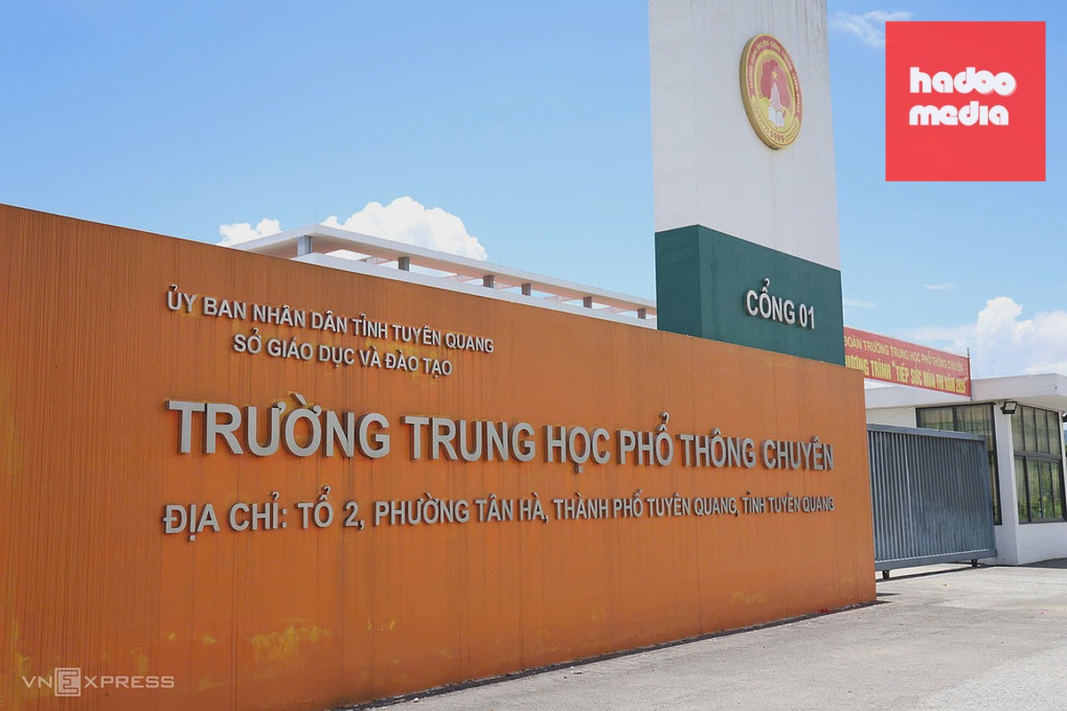 Trường THPT chuyên Tuyên Quang. Ảnh: Thanh Hằng
