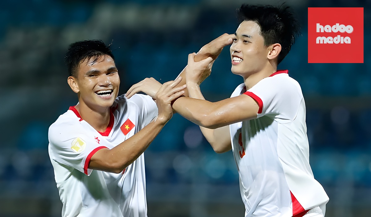 Đình Bắc ghi 3 bàn vào lưới Timor Leste. Ảnh: VFF.