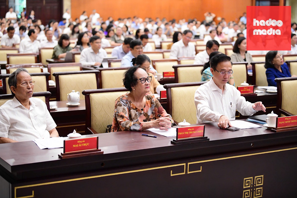 Các đại biểu dự hội nghị ở điểm cầu TP.HCM - Ảnh: QUANG ĐỊNH