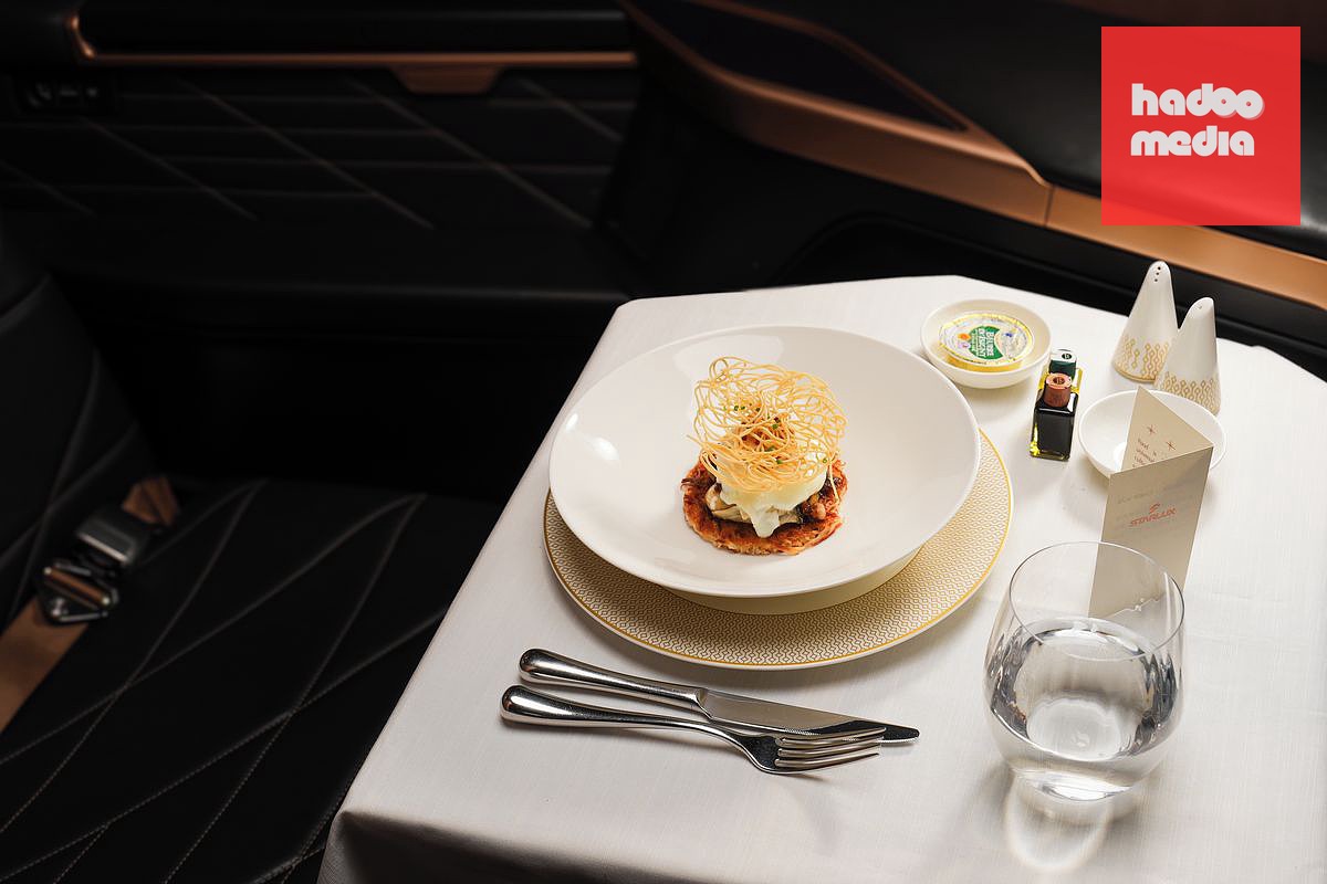 Jeden z pokrmů aerolinek Starlux, za kterými stojí restaurace Yuenji z Tchaj-čungu.