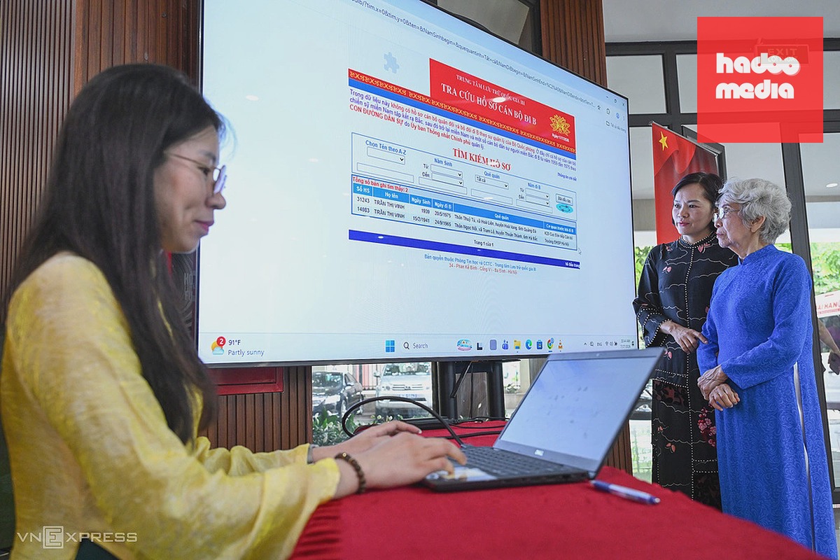 Cán bộ đi B, người thân có thể tra cứu thông tin hồ sơ tại http://ltqg3.luutru.gov.vn/hosodib. Ảnh: Giang Huy