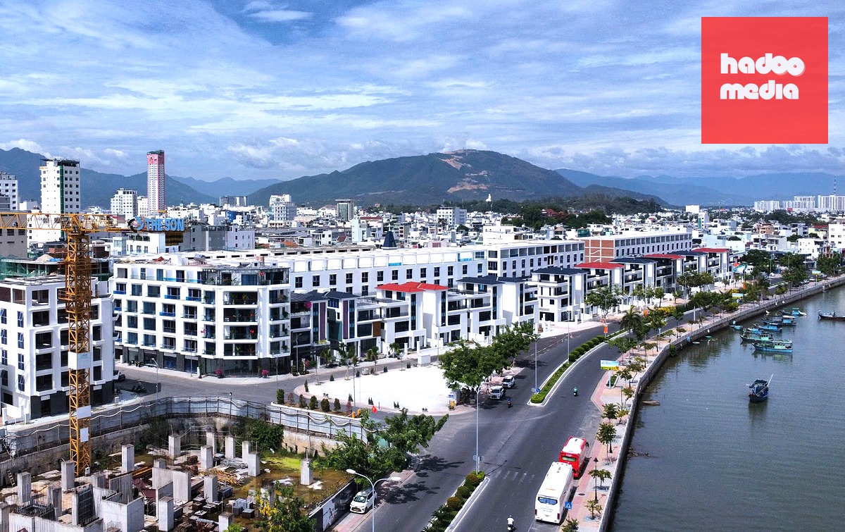 Dự án khu dân cư Cồn Tân Lập nhìn từ trên cao - Ảnh: NGUYỄN HOÀNG