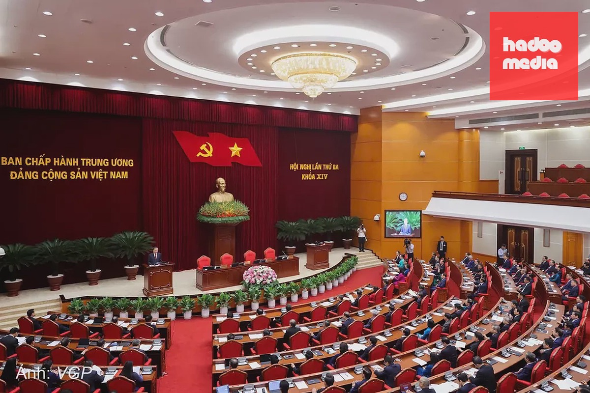 Đại biểu dự hội nghị Trung ương 3 khóa 14, tháng 7/2026. Ảnh: VGP
