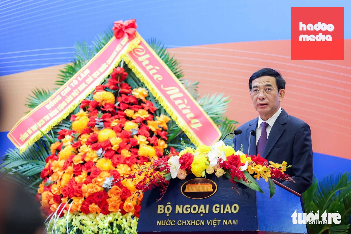 Phó thủ tướng, Bộ trưởng Quốc phòng Phan Văn Giang phát biểu tại phiên khai mạc Hội nghị Ngoại giao lần thứ 33 ngày 1-8 - Ảnh: NGUYỄN KHÁNH