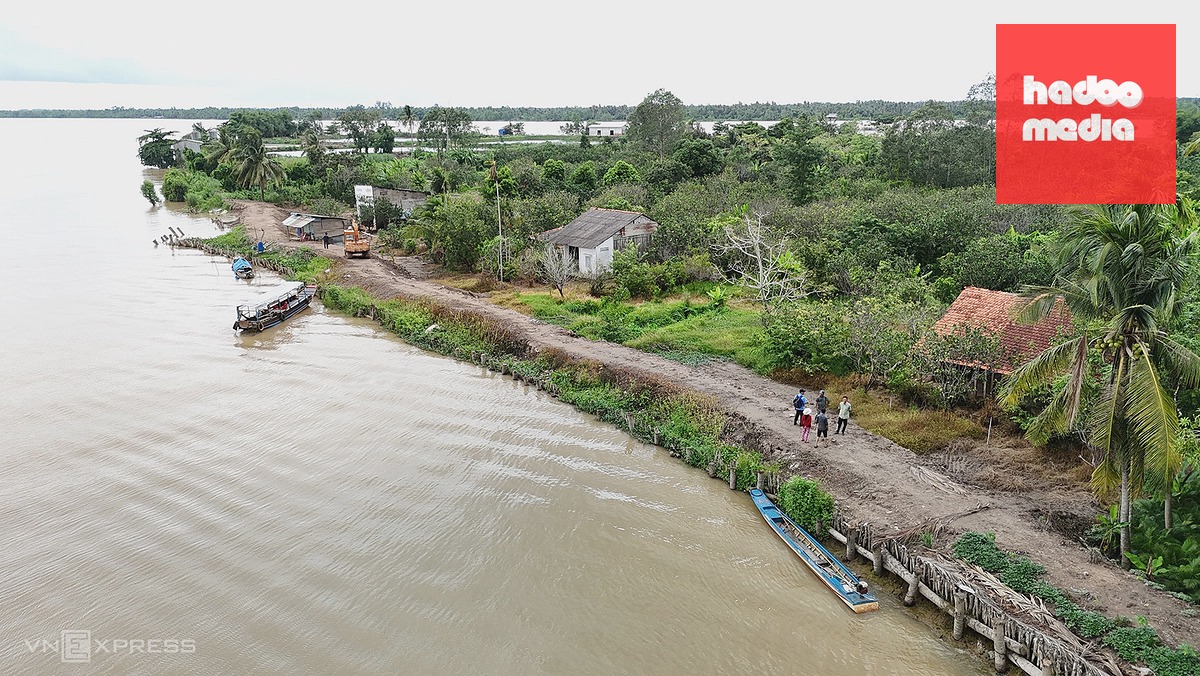 Cồn Thanh Long ở miền Tây thu hẹp do sạt lở nghiêm trọng