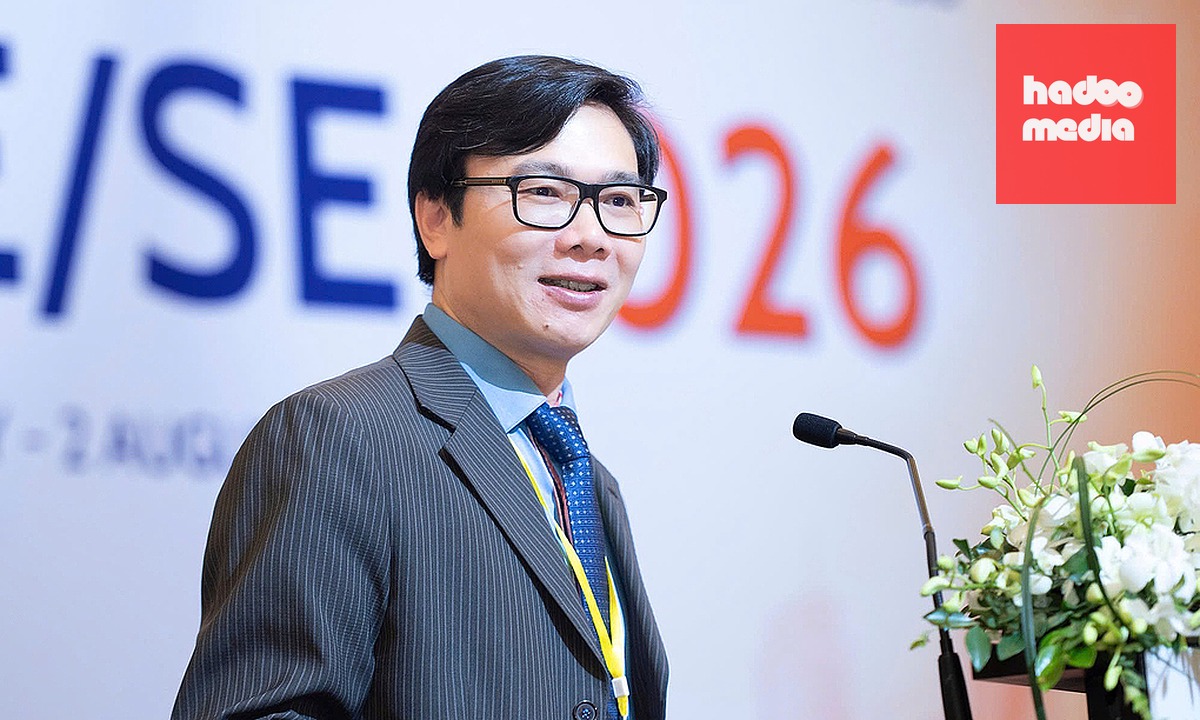 GS Nguyễn Đức Khương, Chủ tịch AVSE Global, tại sự kiện. Ảnh: ĐH Thương Mại