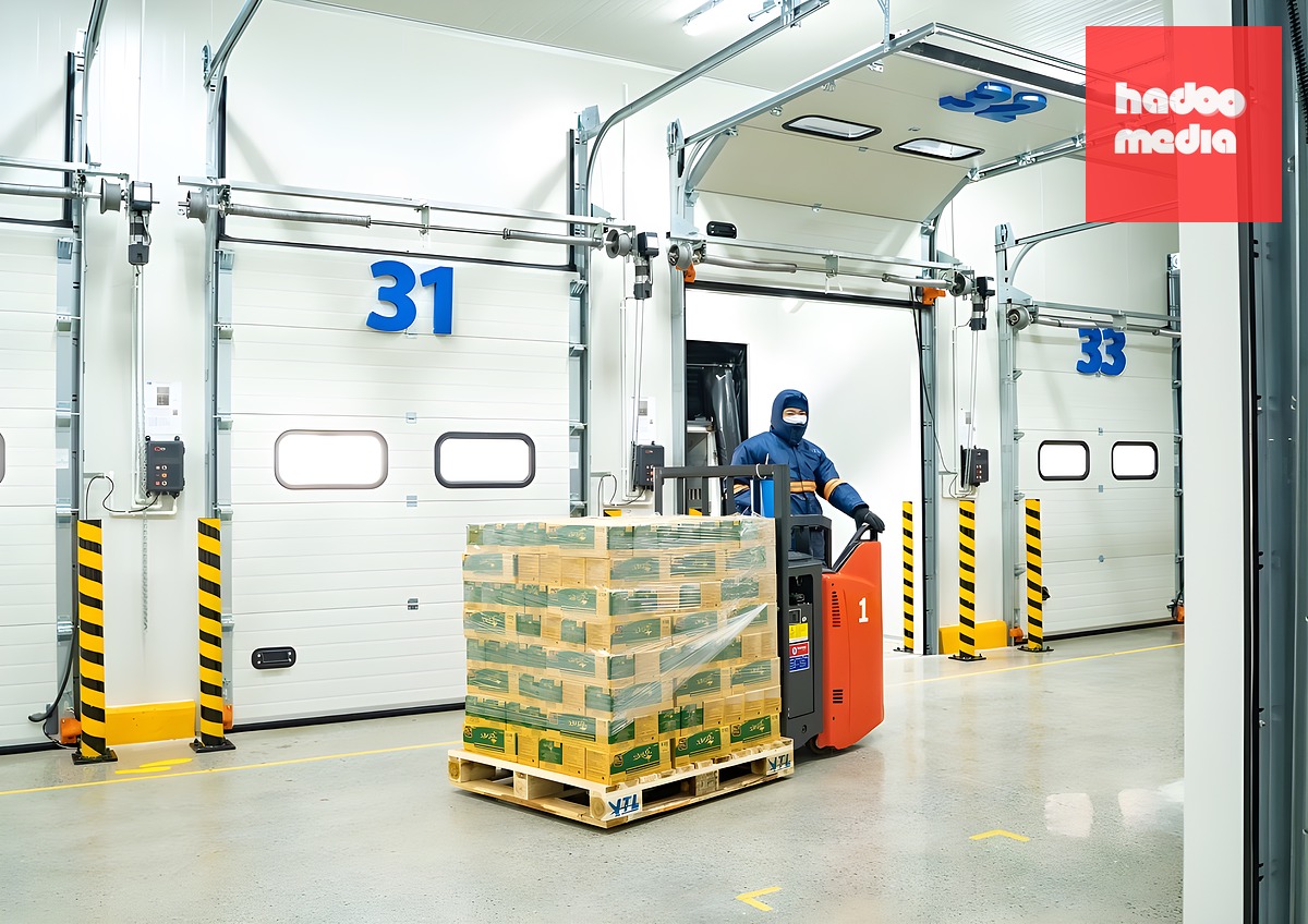Xe nâng điện dùng trong kho lạnh của ITL Logistics tại Đà Nẵng. Ảnh công ty cung cấp