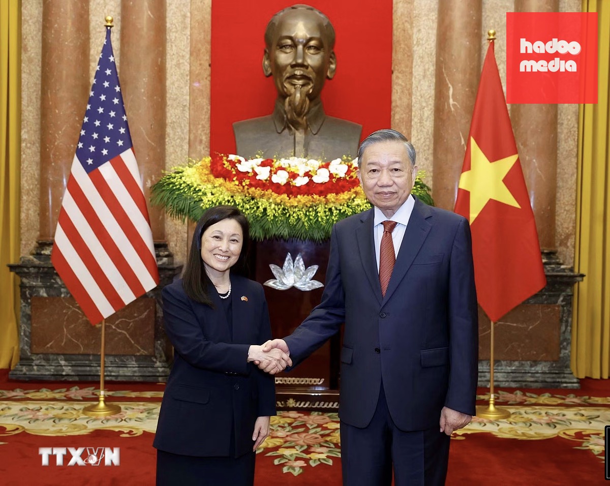 Tổng Bí thư, Chủ tịch nước Tô Lâm tiếp Đại sứ Mỹ tại Việt Nam Jennifer Wicks hôm 6-7 - Ảnh: TTXVN