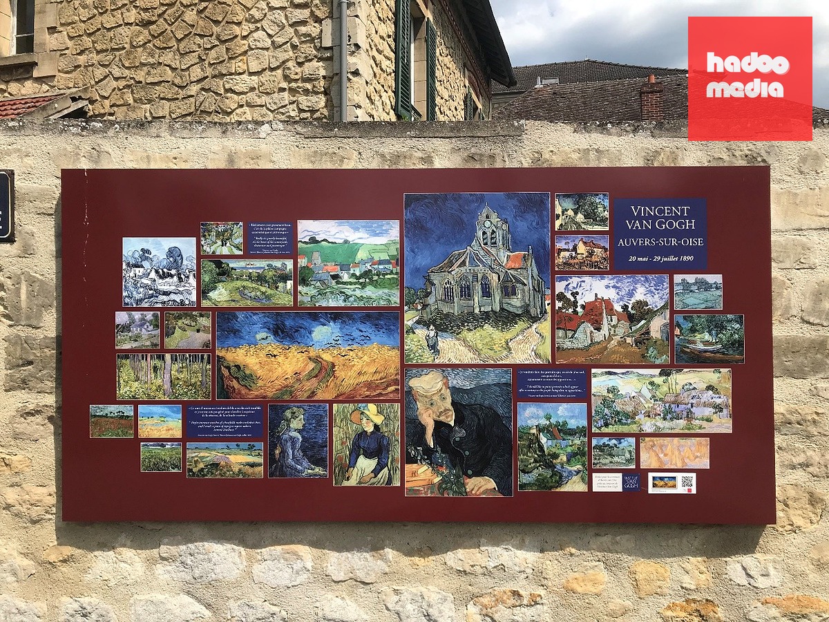 78 bức tranh Vincent Van Gogh đã sáng tác trong 70 ngày cuối đời nơi ngôi làng bé nhỏ này - Ảnh: BÙI TỐ UYÊN