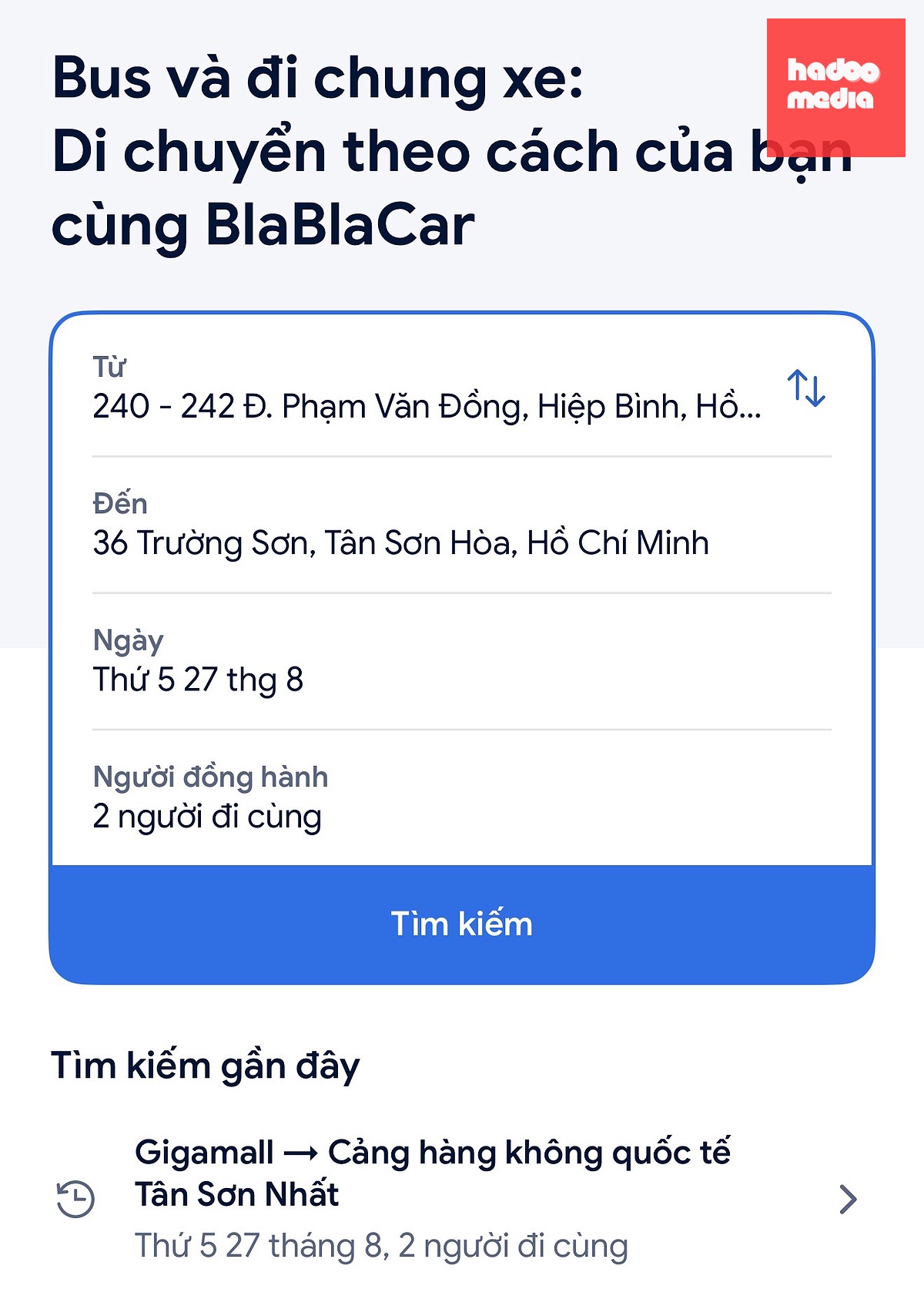 App kết nối người lạ đi chung ô tô vào Việt Nam. Người dùng có thể kết nối với chủ xe từ cuối tháng 8-2026 - Ảnh chụp màn hình