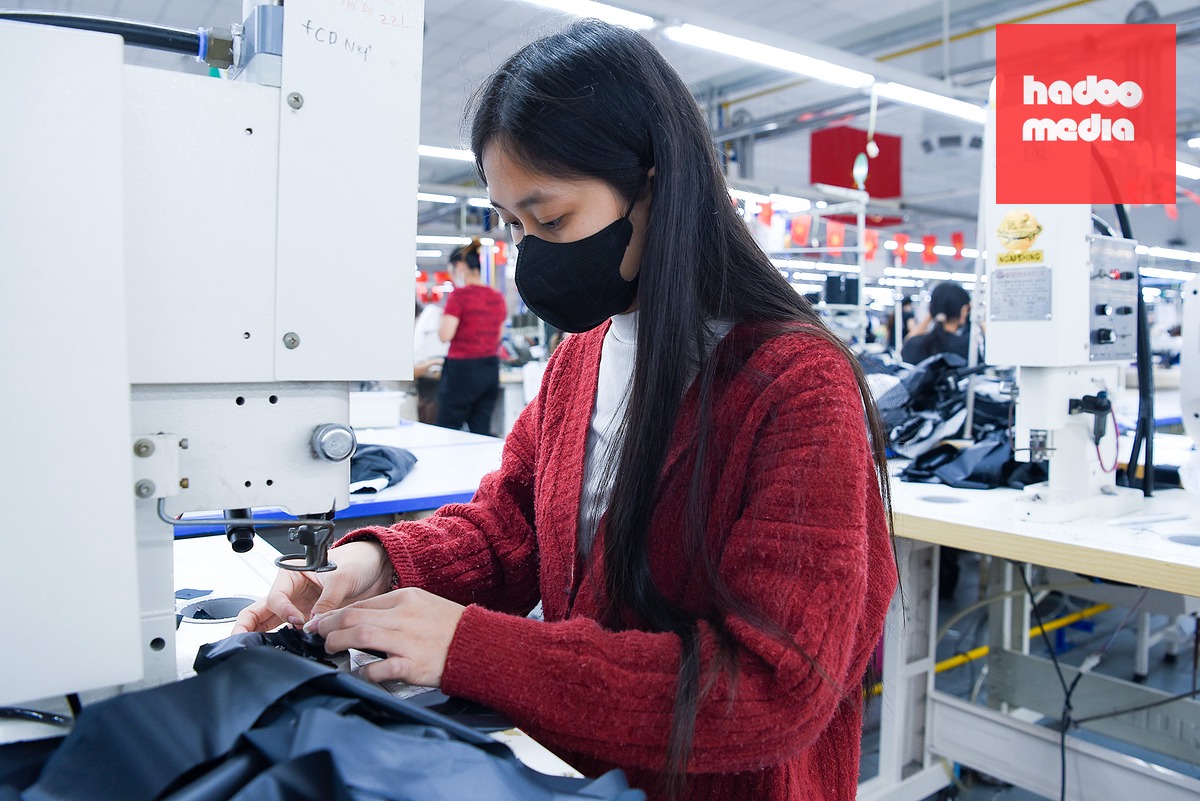 Công nhân may mặc làm việc tại một công ty vốn FDI - Ảnh: HÀ QUÂN