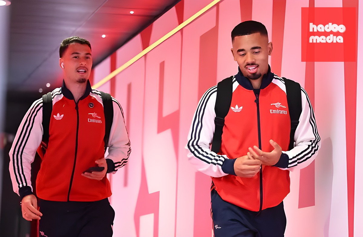 Bộ đôi Jesus và Martinelli có thể rời Arsenal. Ảnh: Getty.
