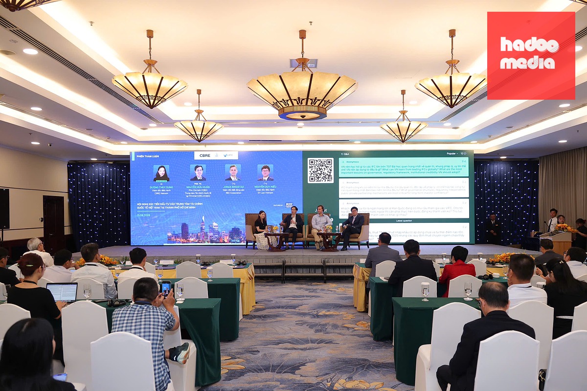 Toàn cảnh hội nghị xúc tiến đầu tư vào Trung tâm Tài chính quốc tế Việt Nam tại TP.HCM (VIFC-HCMC) diễn ra tại TP.HCM - Ảnh: CBRE