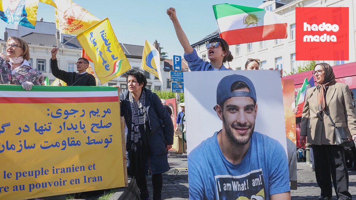 Bruselský protest proti popravám v Íránu (duben 2026)