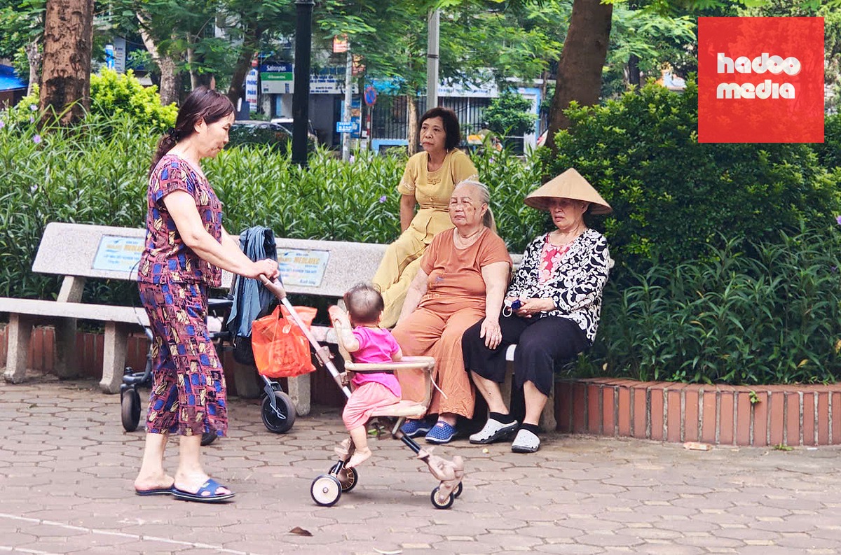 Nhiều người cao tuổi phụ trách việc chăm sóc cháu khi con cái đi làm - Ảnh minh họa : D.LIỄU