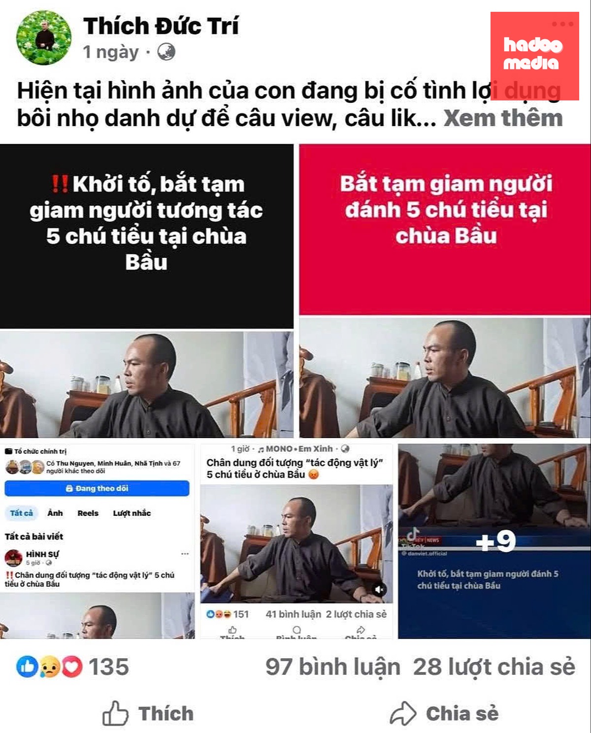 Công an xử lý người đăng ảnh AI sai sự thật về vụ người đàn ông đánh 5 chú tiểu ở chùa Bầu - Ảnh 4.