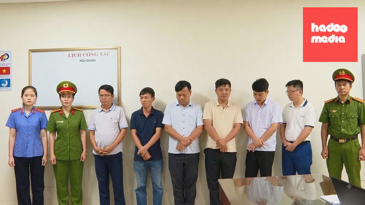 6 bị can vừa bị khởi tố. Ảnh: Lam Sơn