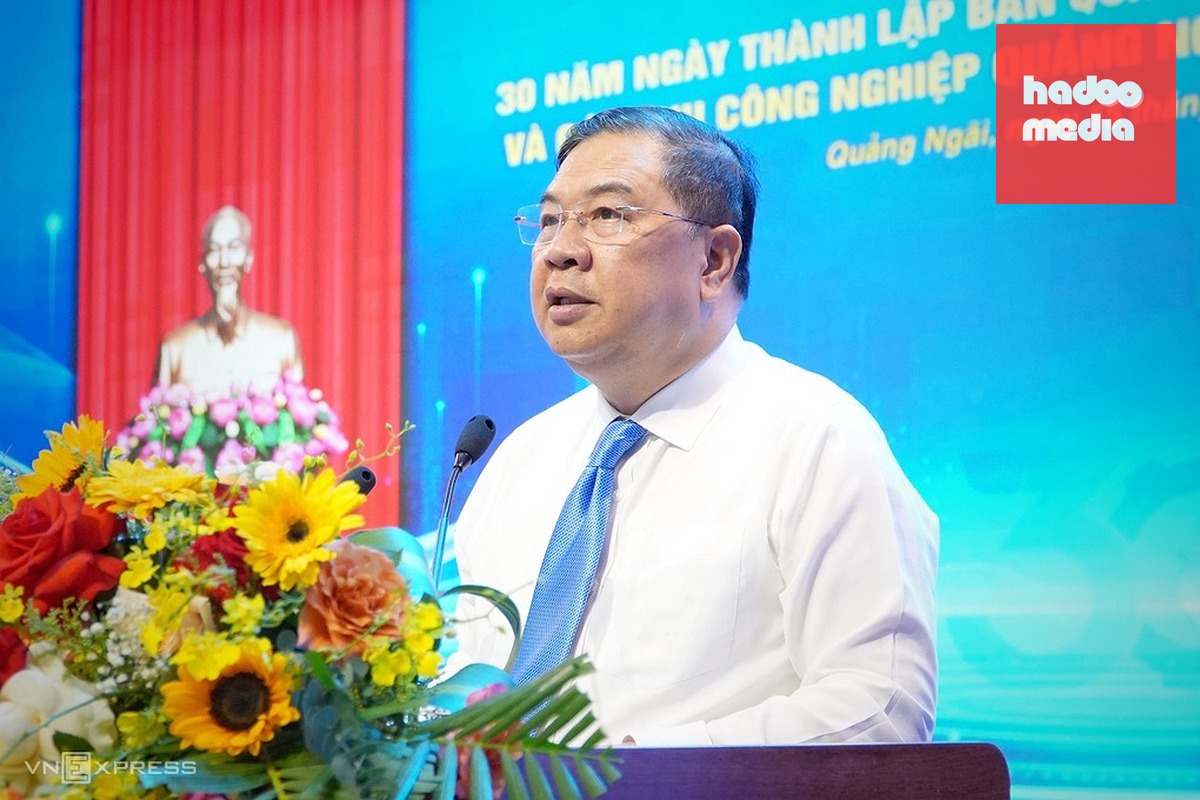 Phó thủ tướng Thường trực Phạm Gia Túc phát biểu ở Lễ kỷ niệm 30 năm thành lập Ban Quản lý Khu kinh tế Dung Quất và các Khu công nghiệp Quảng Ngãi. Ảnh: Phạm Linh