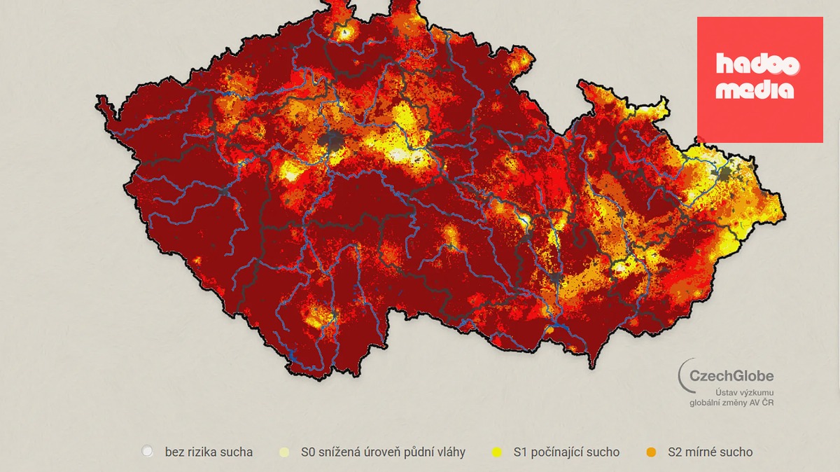 Odchylka sucha od obvyklého stavu v období 1961–2015