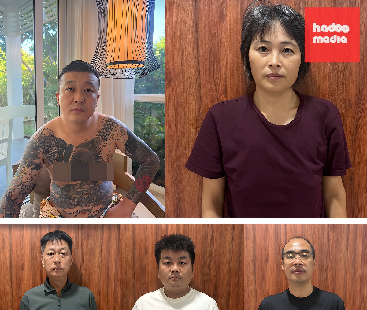 5 người bị bắt giữ - Ảnh: CA