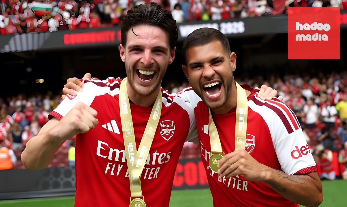 2 tiền vệ đẳng cấp thế giới của Arsenal. Ảnh: Getty Images.