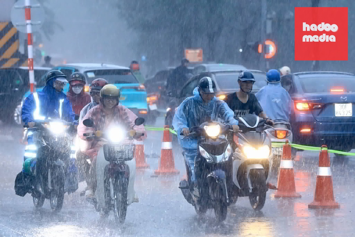 Thời tiết Bắc Bộ có đợt mưa to - Ảnh: DANH KHANG