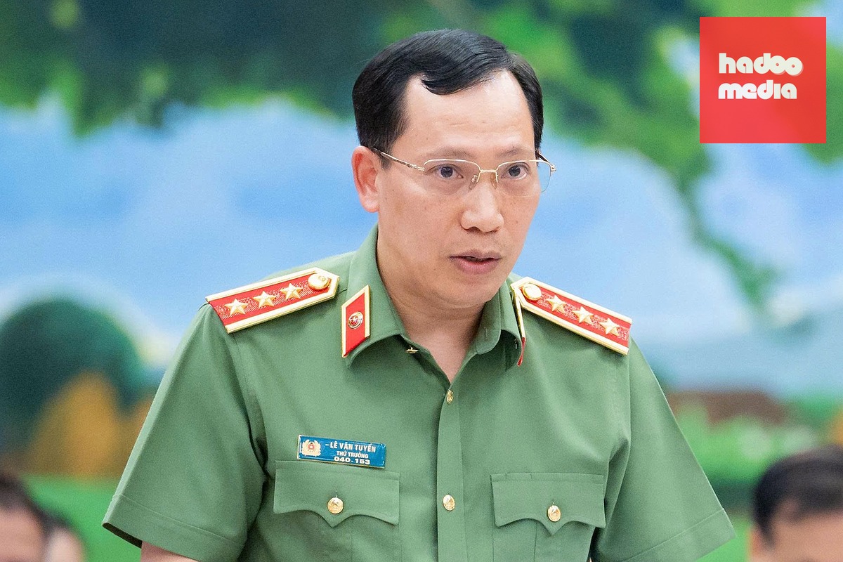 Thượng tướng Lê Văn Tuyến phát biểu - Ảnh: Media Quốc hội