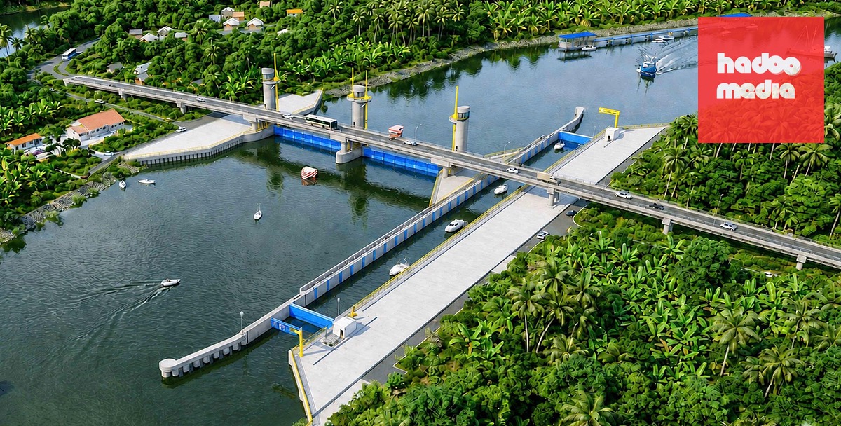Phối cảnh cống Vàm Thơm - Ảnh: A.X.