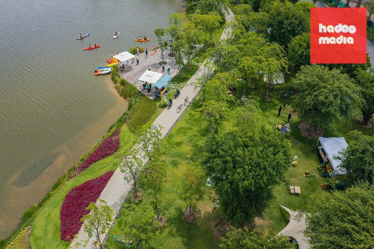 Một góc công viên Hồ Thiên Nga, Eco Retreat - Ảnh: Phong Anh