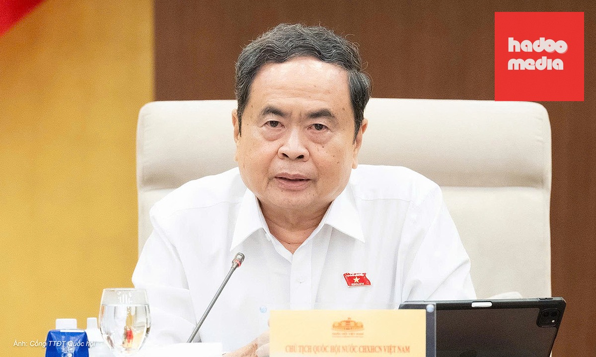 Chủ tịch Quốc hội Trần Thanh Mẫn cho ý kiến tại phiên họp chiều 20/8. Ảnh: Cổng thông tin Điện tử Quốc hội