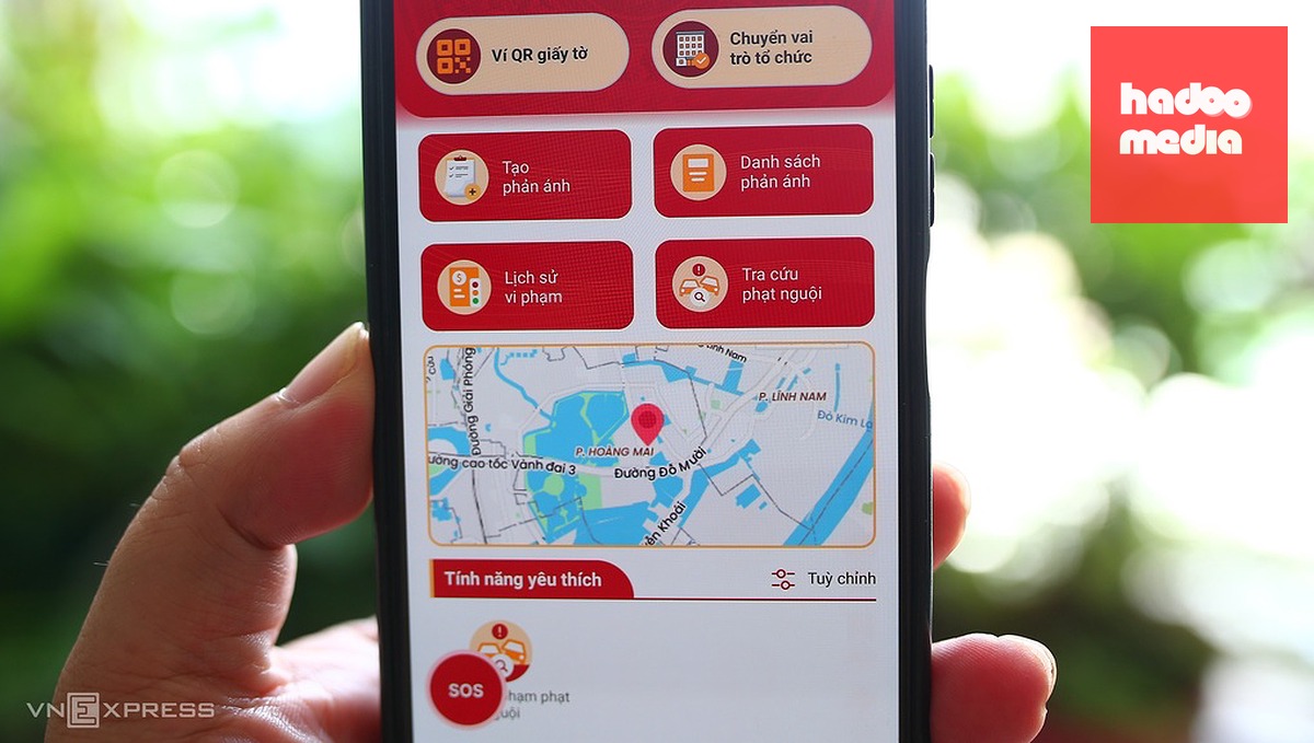 Mục tra phạt nguội trên ứng dụng VNeTraffic. Ảnh: Việt An
