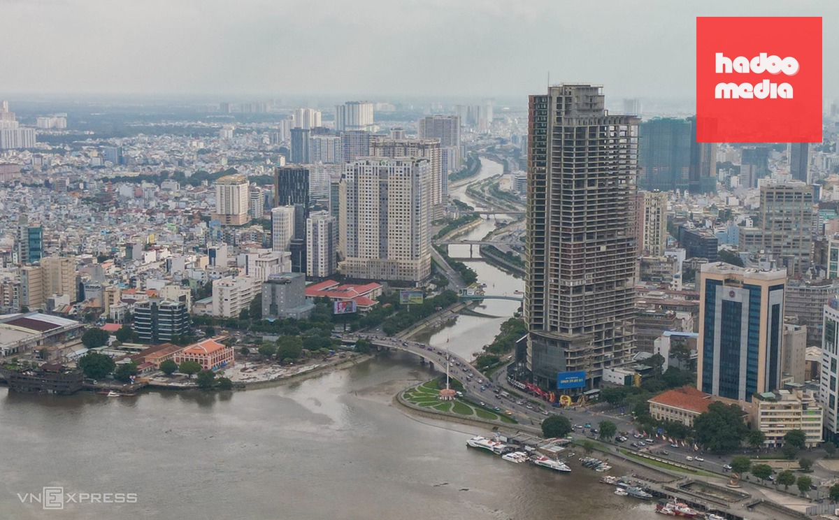 Khu vực quận 1 và quận 4 cũ từ trên cao. Ảnh: Quỳnh Trần